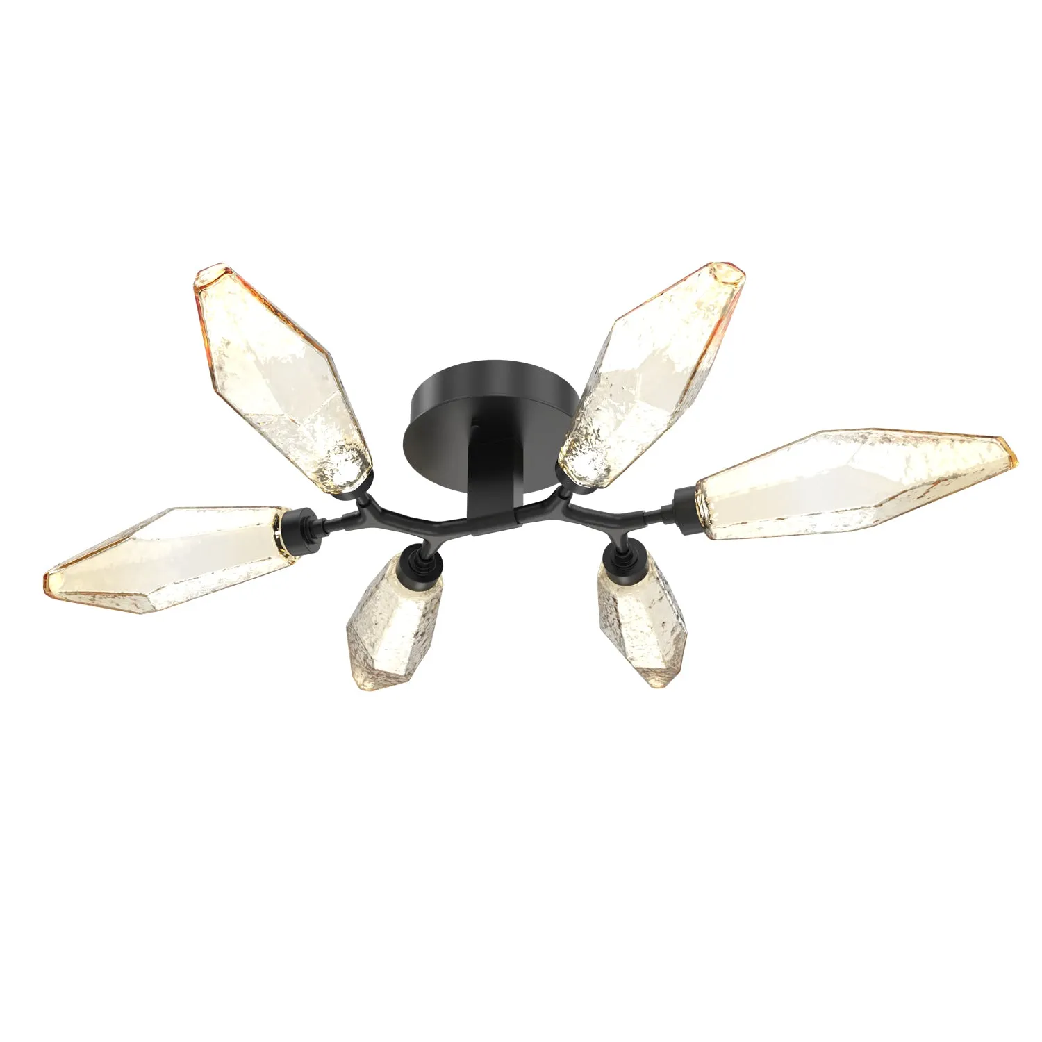 Rock Crystal Organic LED Semi Flush Mount