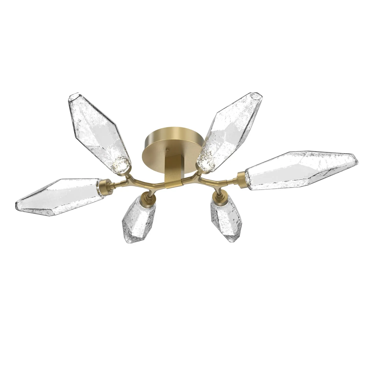 Rock Crystal Organic LED Semi Flush Mount