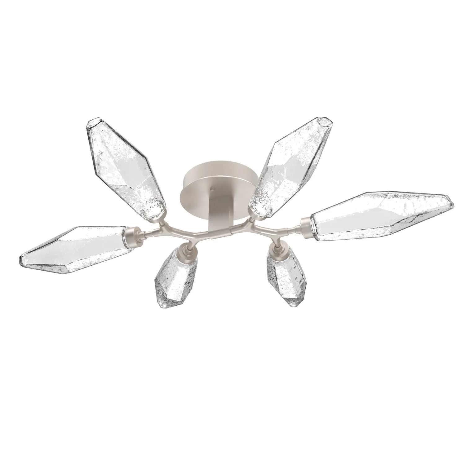 Rock Crystal Organic LED Semi Flush Mount