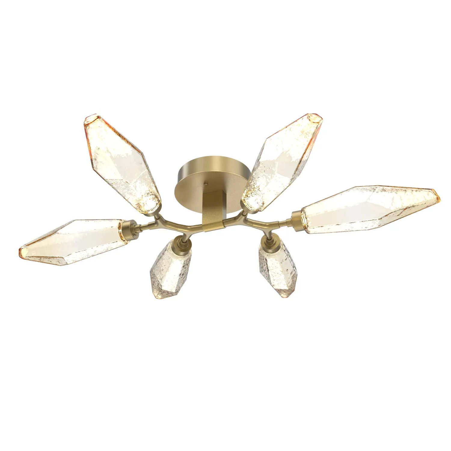 Rock Crystal Organic LED Semi Flush Mount