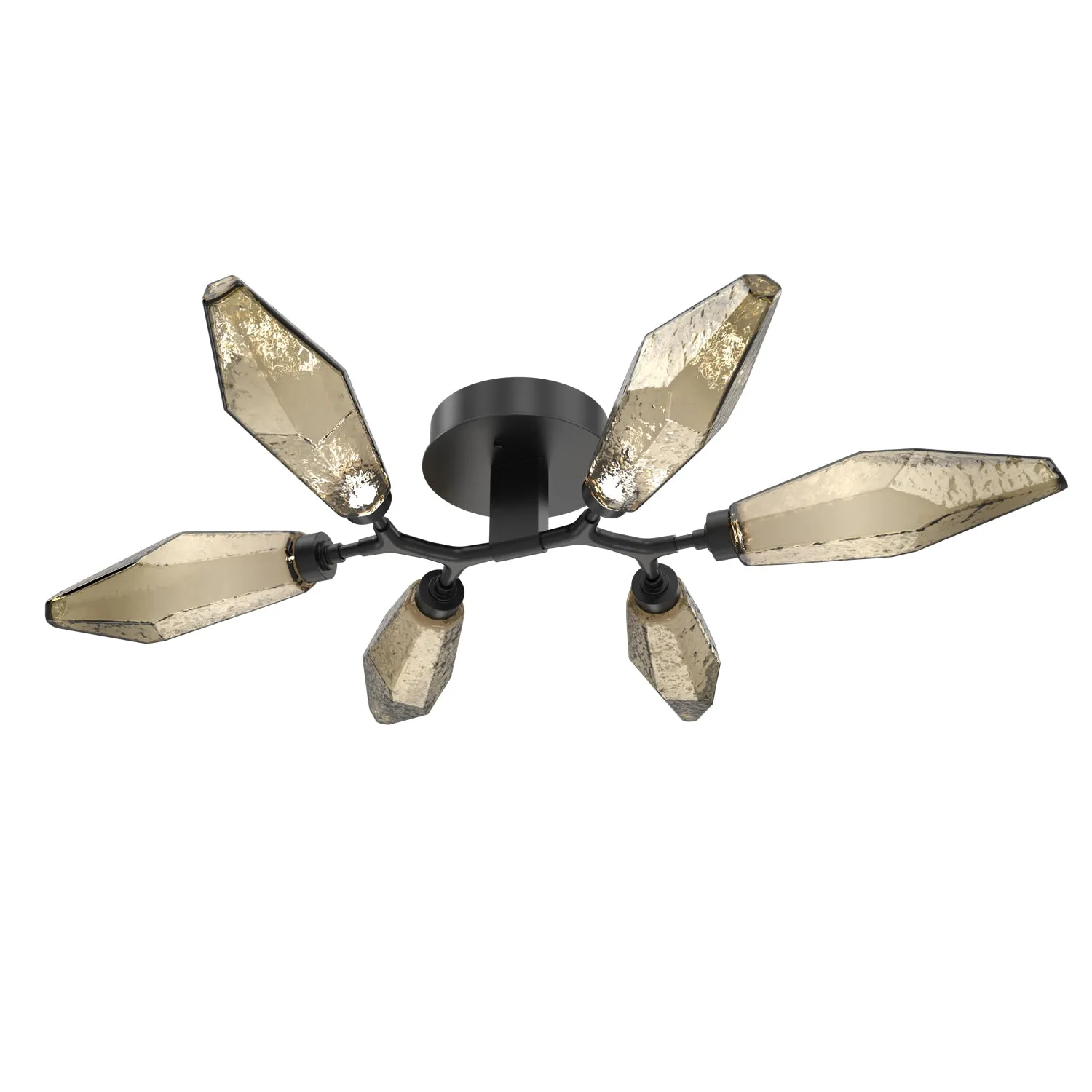 Rock Crystal Organic LED Semi Flush Mount