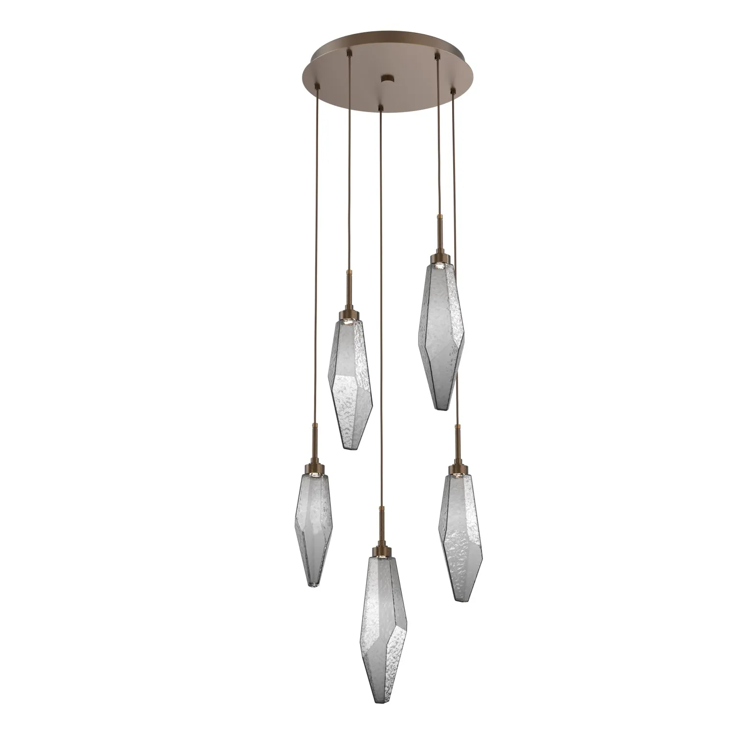 Rock Crystal Round Multi-Light LED Pendant Light