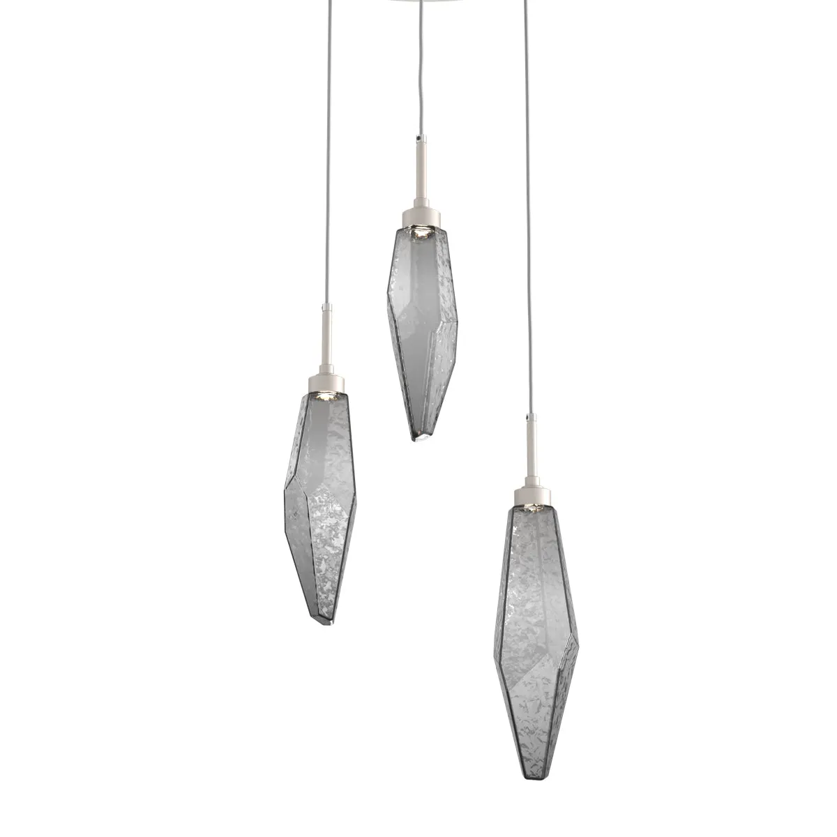 Rock Crystal Round Multi-Light LED Pendant Light