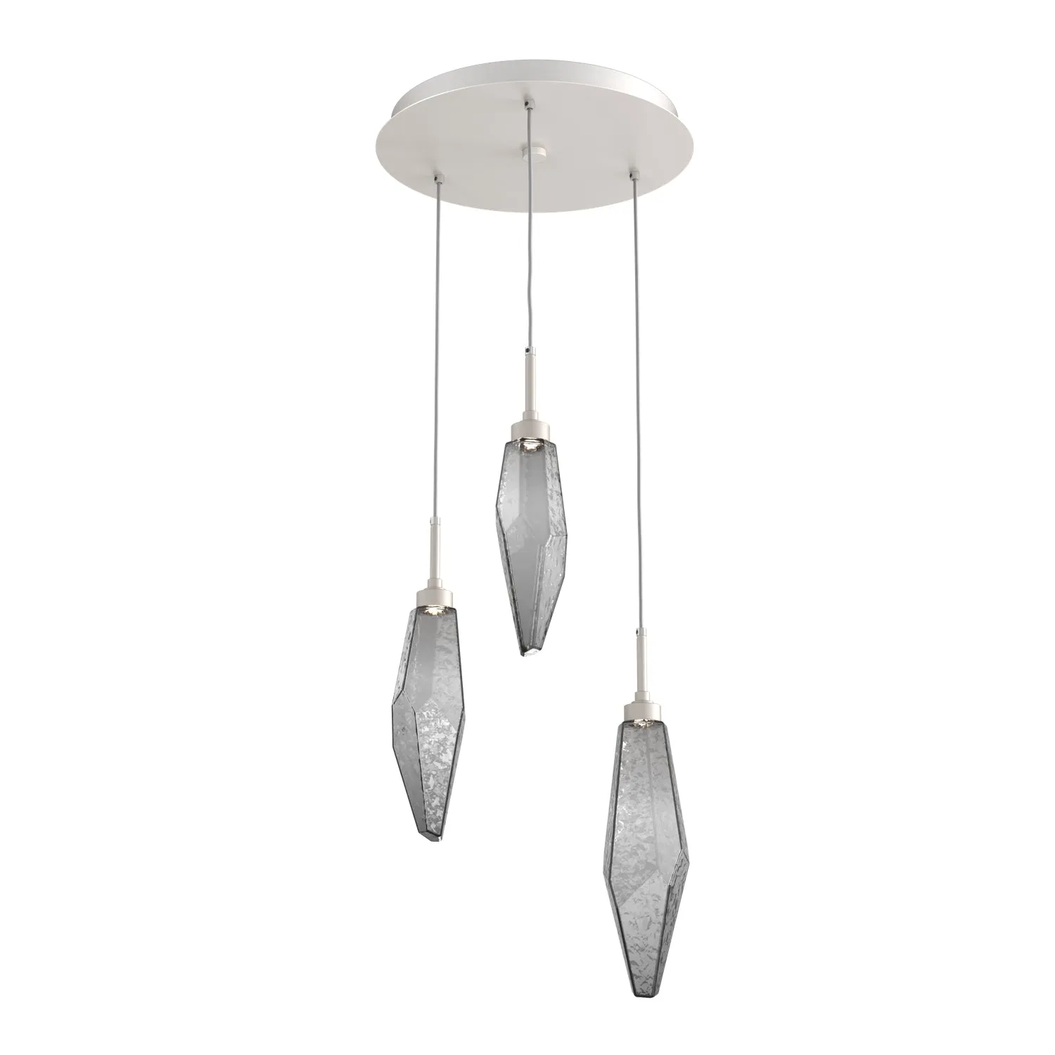 Rock Crystal Round Multi-Light LED Pendant Light