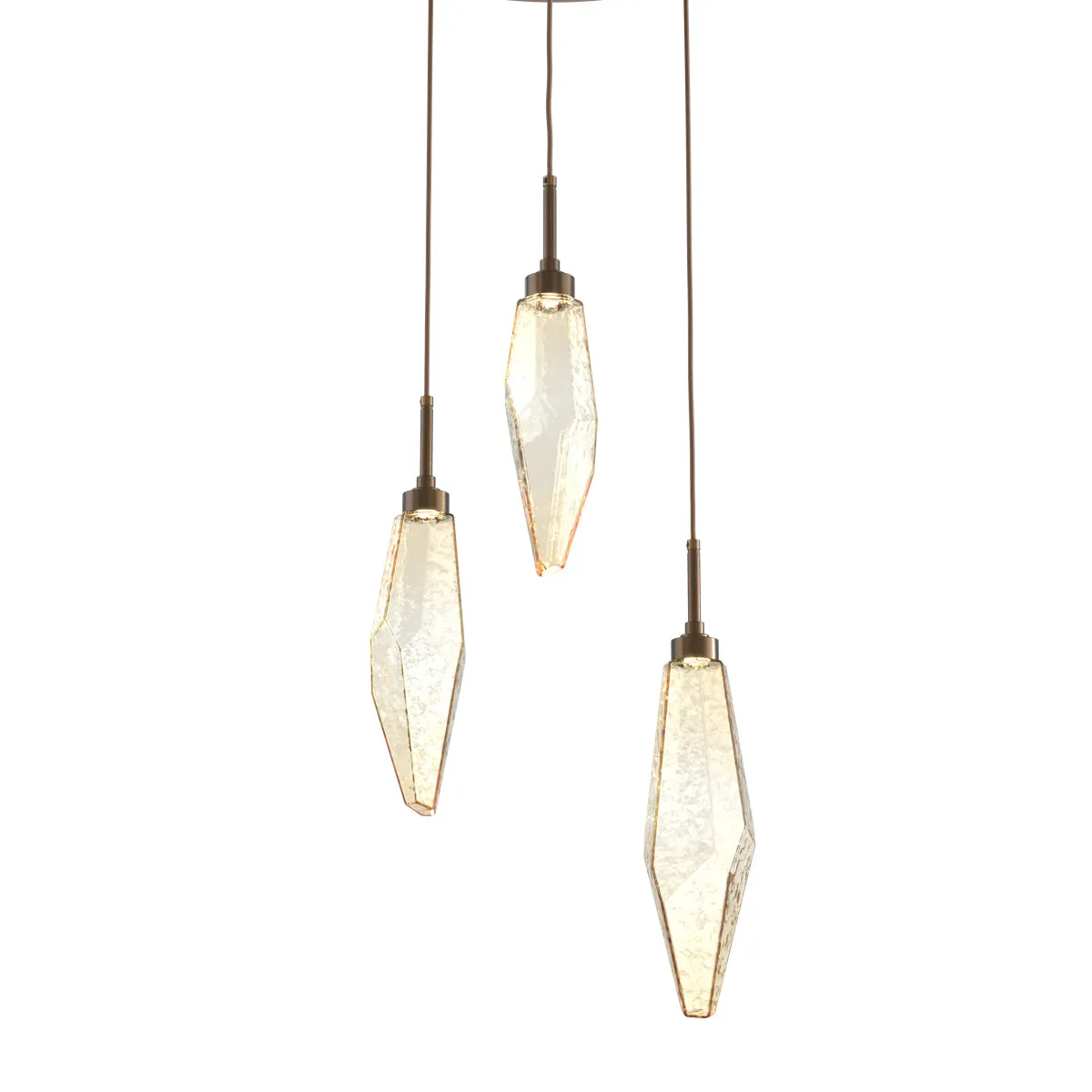Rock Crystal Round Multi-Light LED Pendant Light
