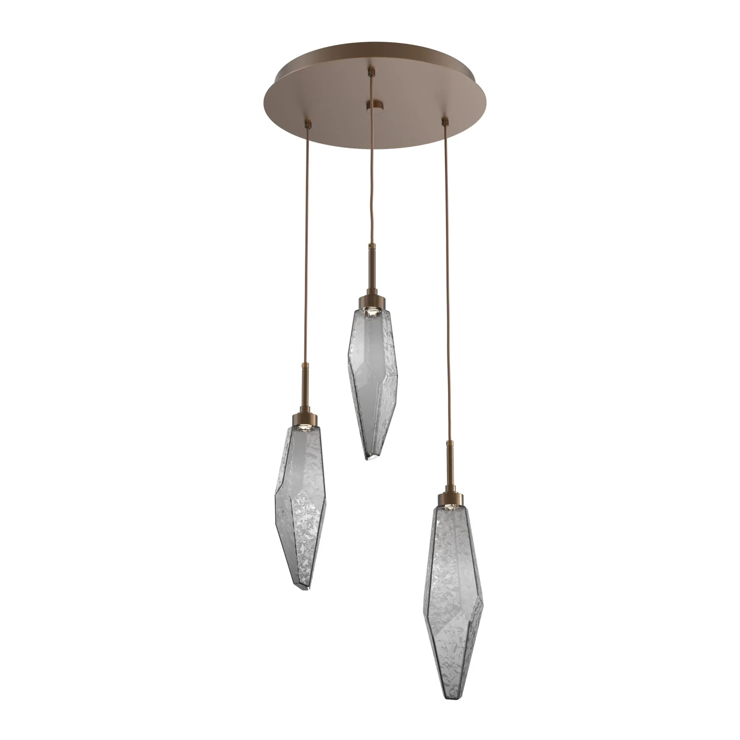 Rock Crystal Round Multi-Light LED Pendant Light