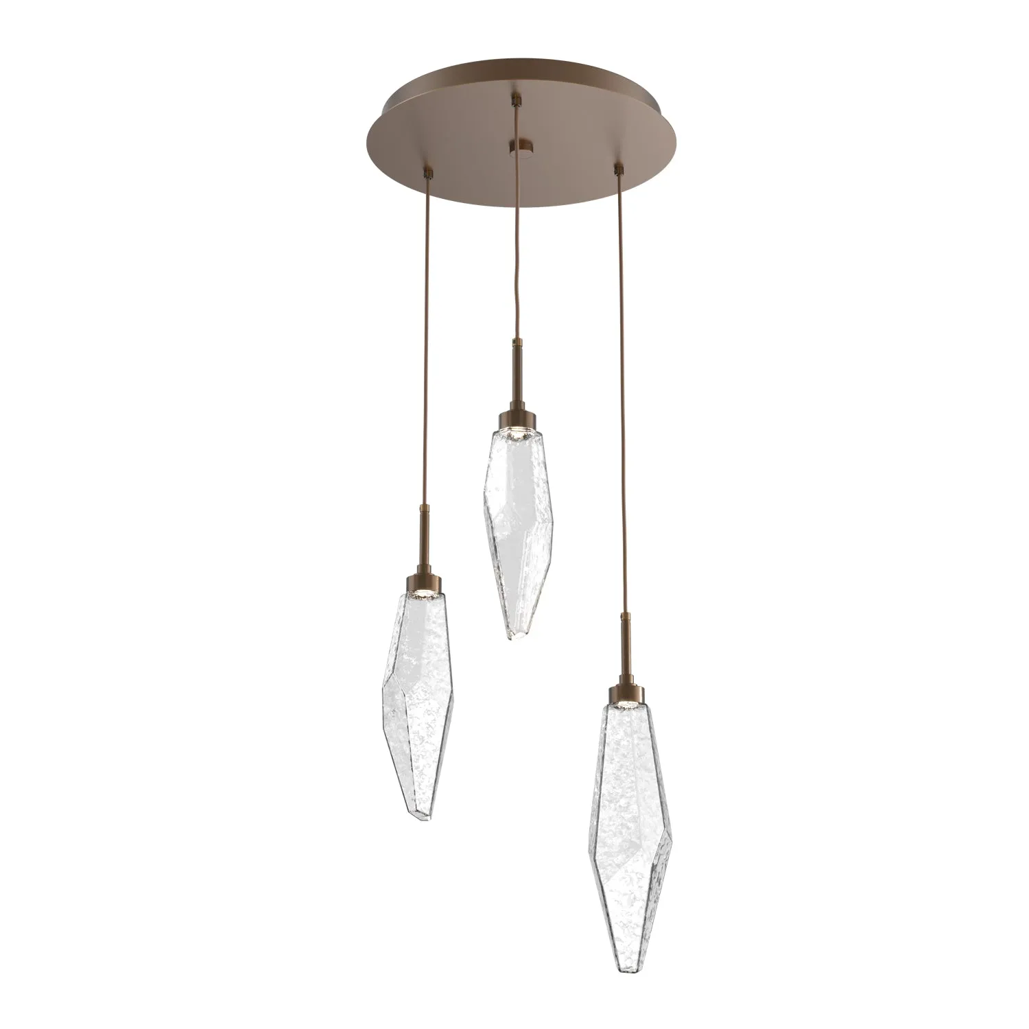 Rock Crystal Round Multi-Light LED Pendant Light