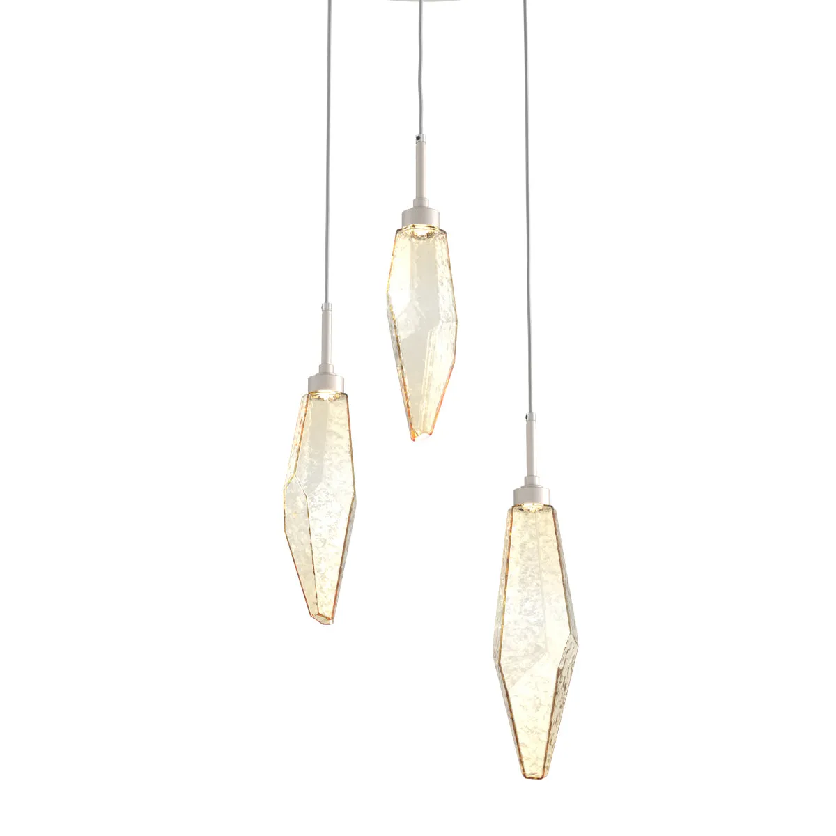 Rock Crystal Round Multi-Light LED Pendant Light