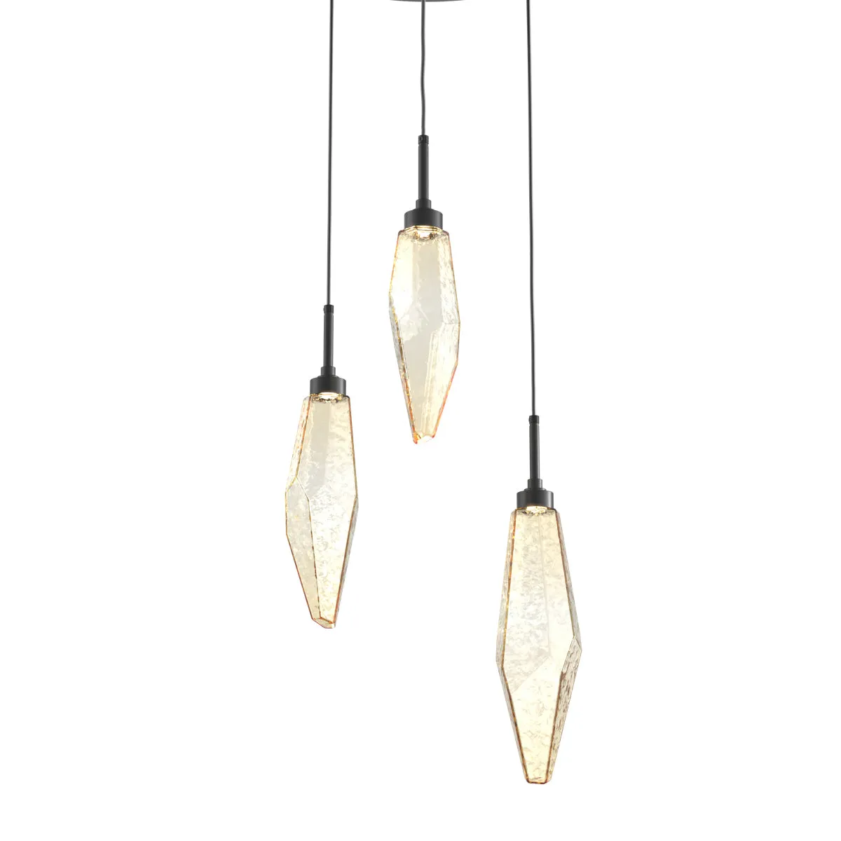 Rock Crystal Round Multi-Light LED Pendant Light