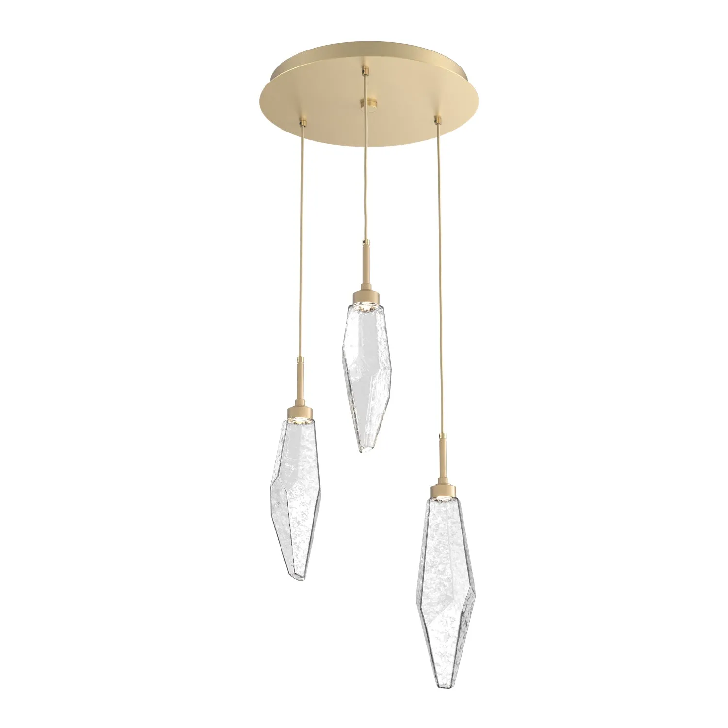 Rock Crystal Round Multi-Light LED Pendant Light