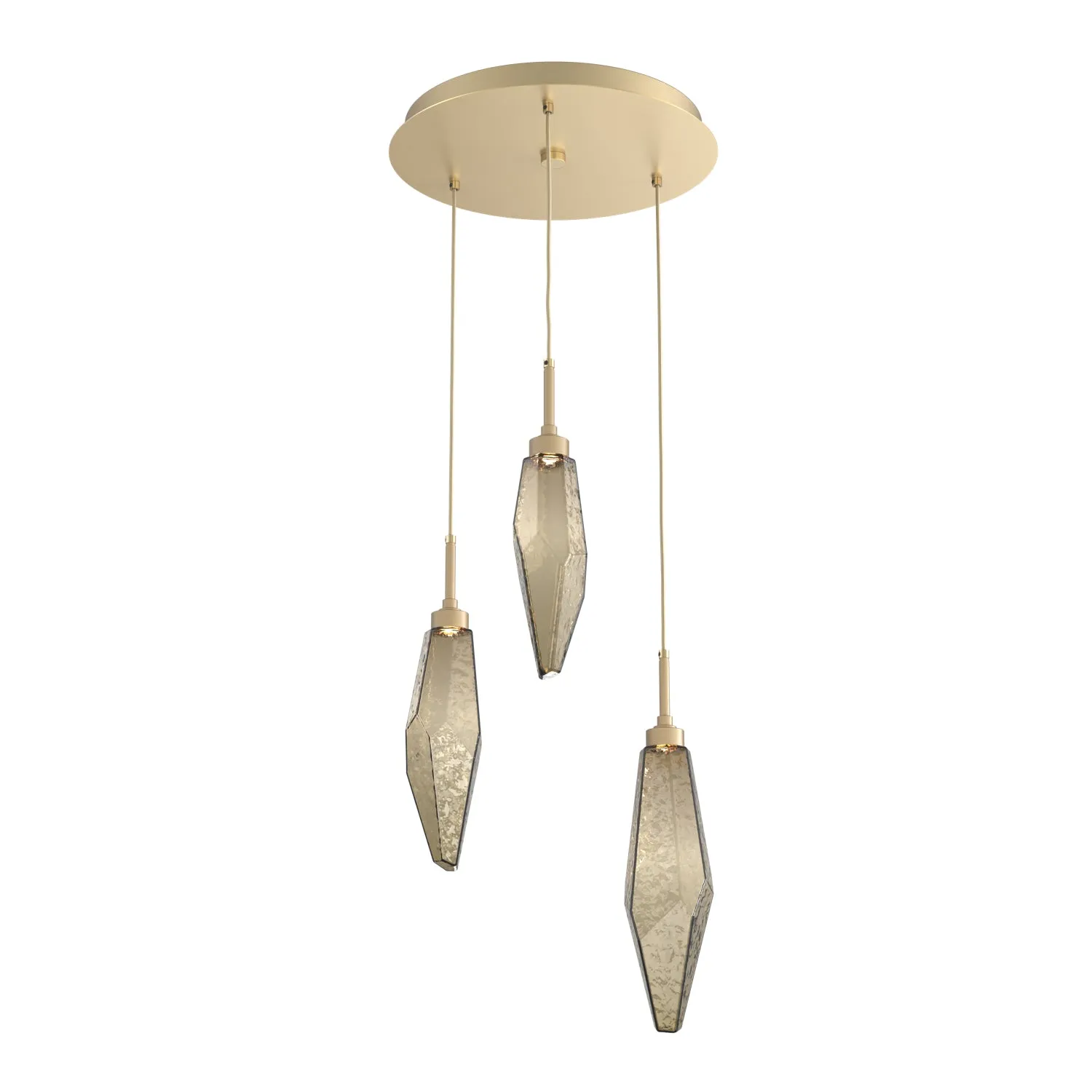 Rock Crystal Round Multi-Light LED Pendant Light
