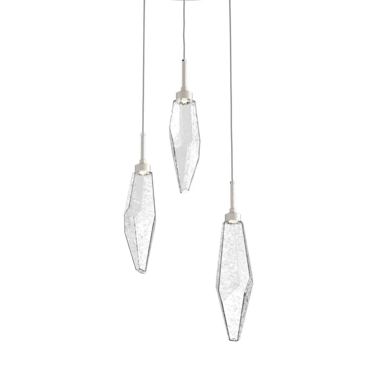 Rock Crystal Round Multi-Light LED Pendant Light
