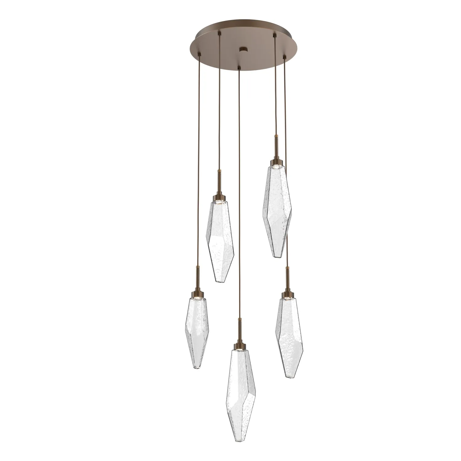 Rock Crystal Round Multi-Light LED Pendant Light