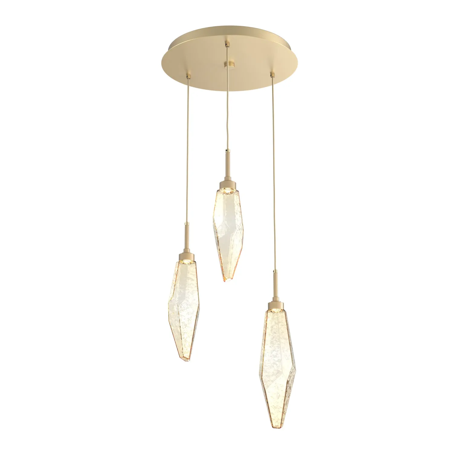Rock Crystal Round Multi-Light LED Pendant Light