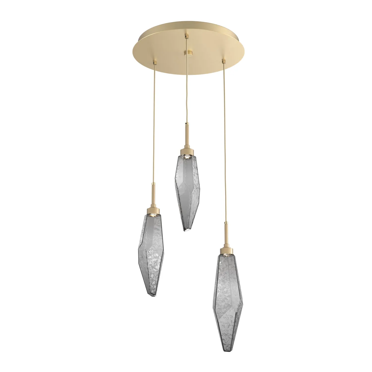 Rock Crystal Round Multi-Light LED Pendant Light