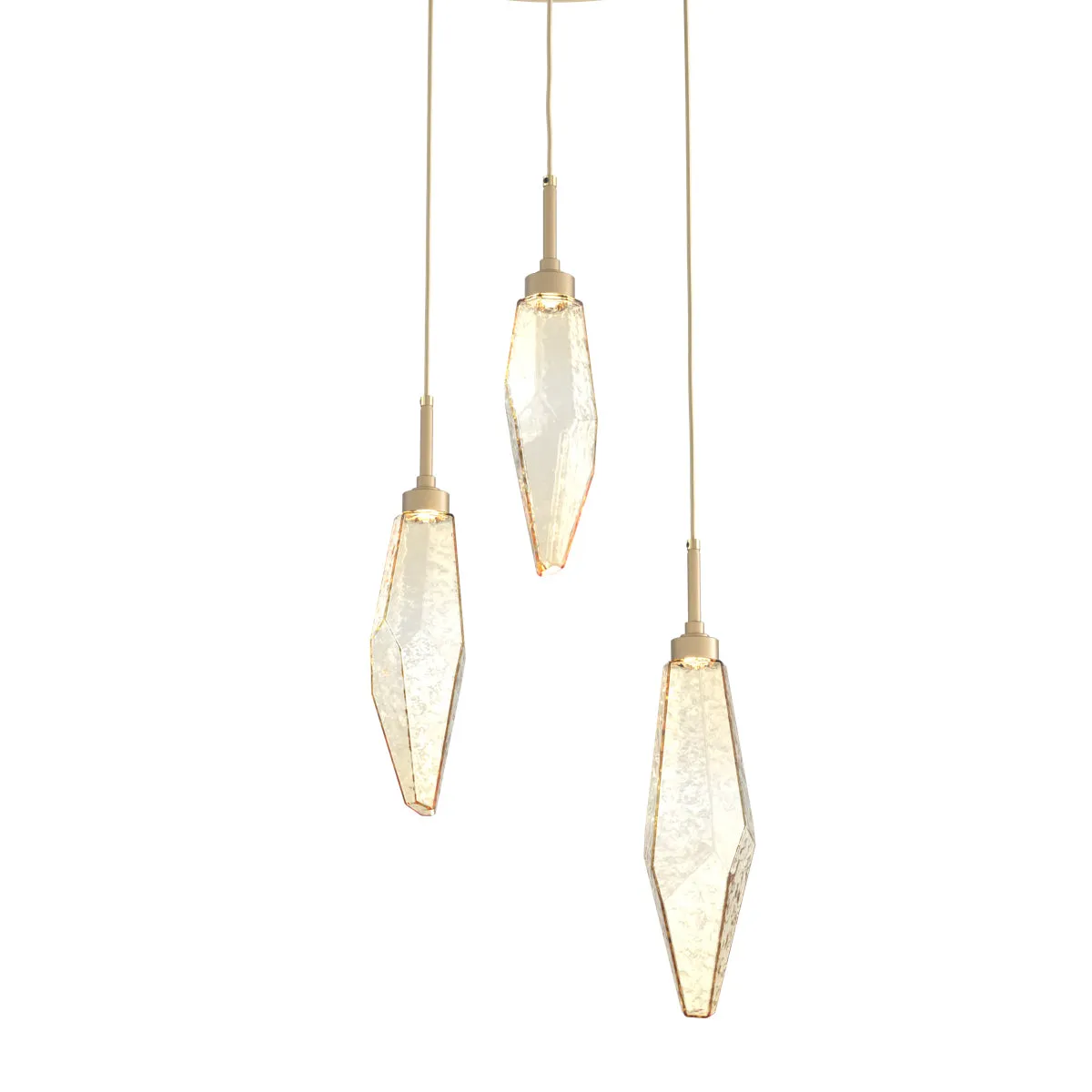 Rock Crystal Round Multi-Light LED Pendant Light