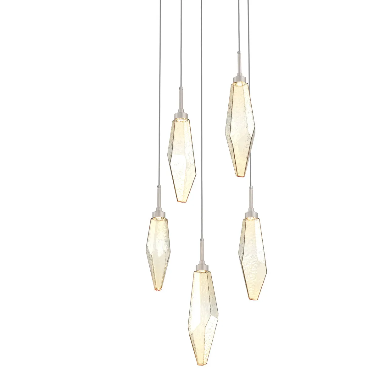 Rock Crystal Round Multi-Light LED Pendant Light