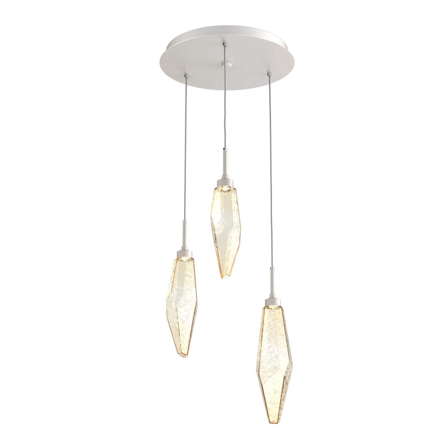 Rock Crystal Round Multi-Light LED Pendant Light