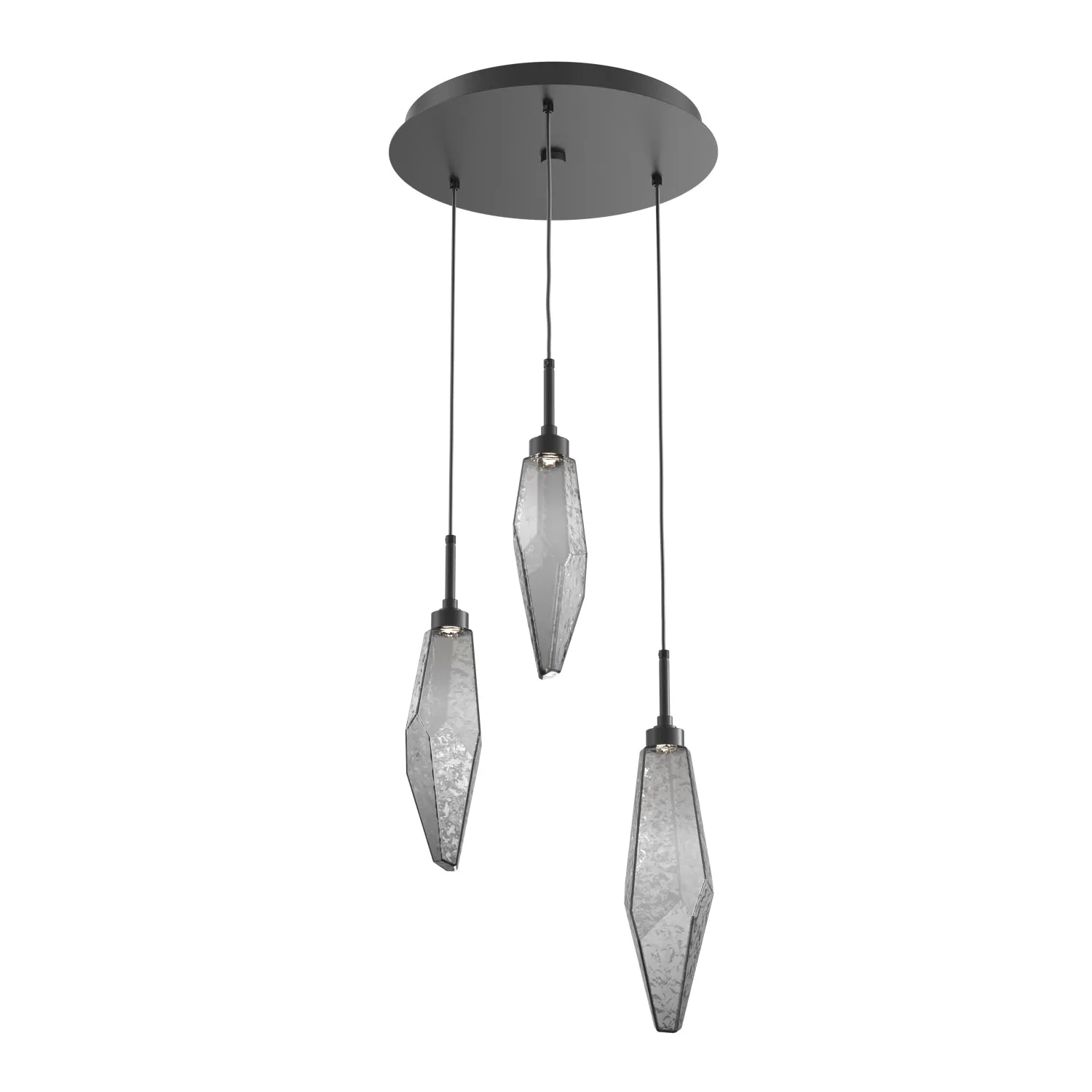 Rock Crystal Round Multi-Light LED Pendant Light