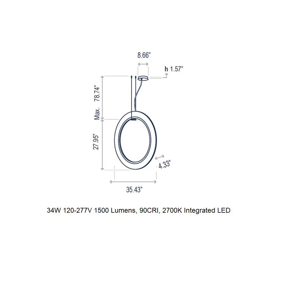 Roda Vertical LED Pendant Light
