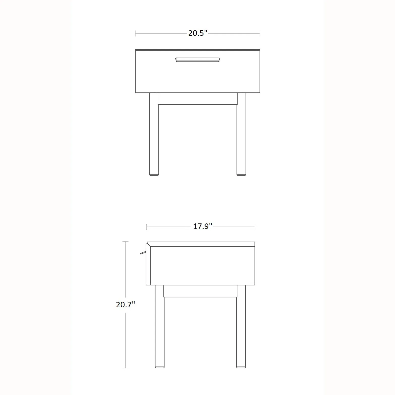Shale Bedside Table