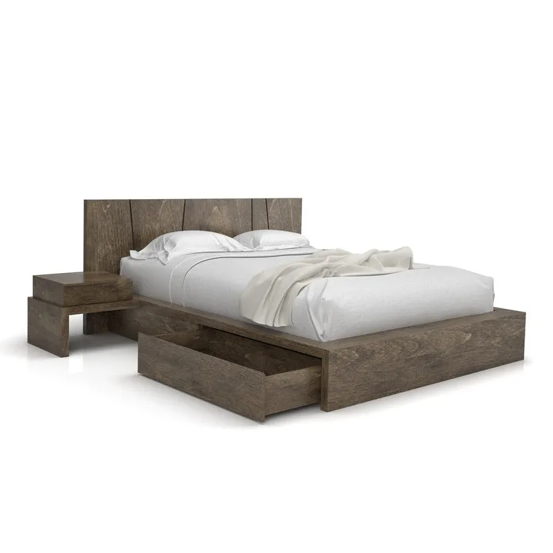 Silk Nightstand for Storage Platform Bed