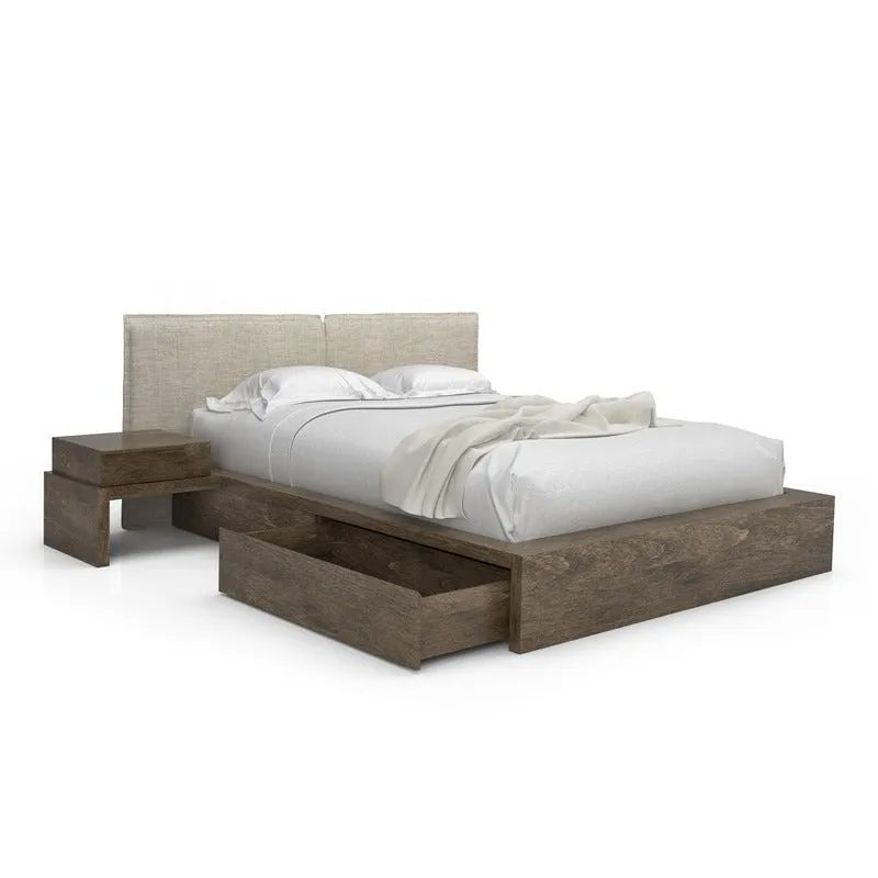 Silk Nightstand for Storage Platform Bed