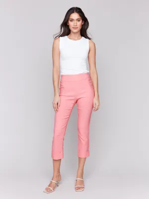 Stretch Pull-On Capri Pants - Watermelon
