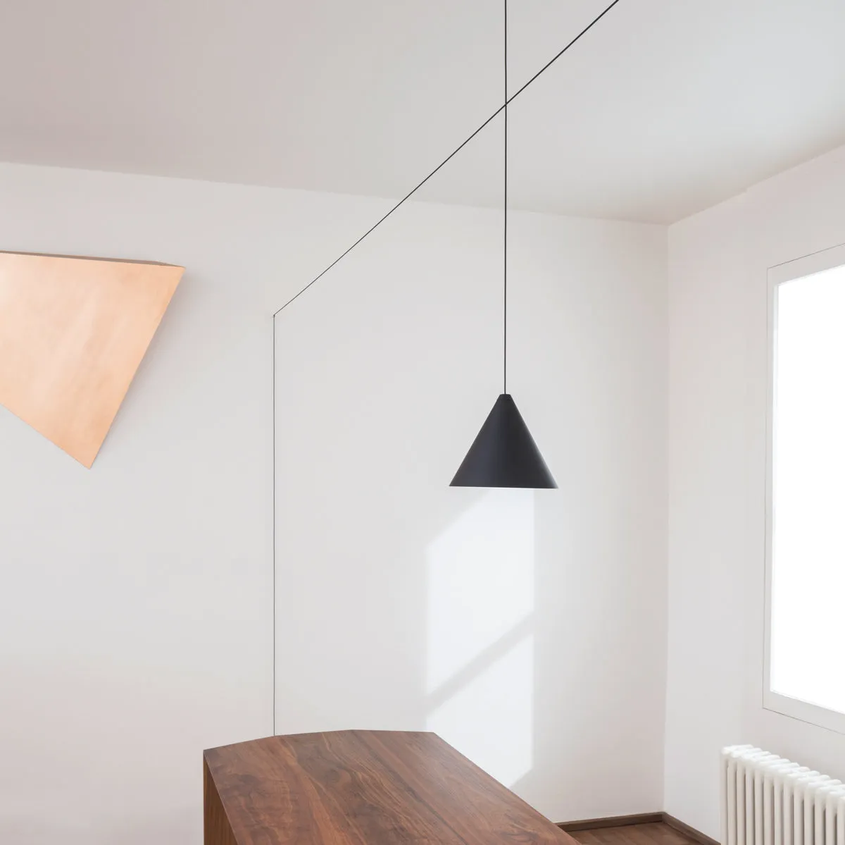 String Light Cone Pendant Light
