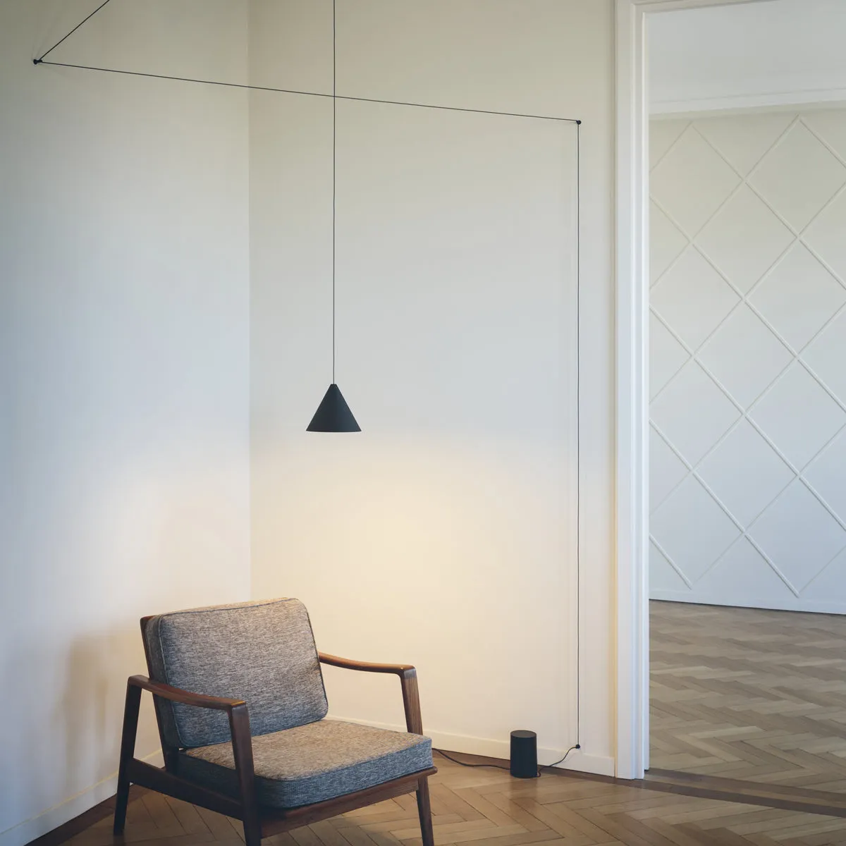 String Light Cone Pendant Light