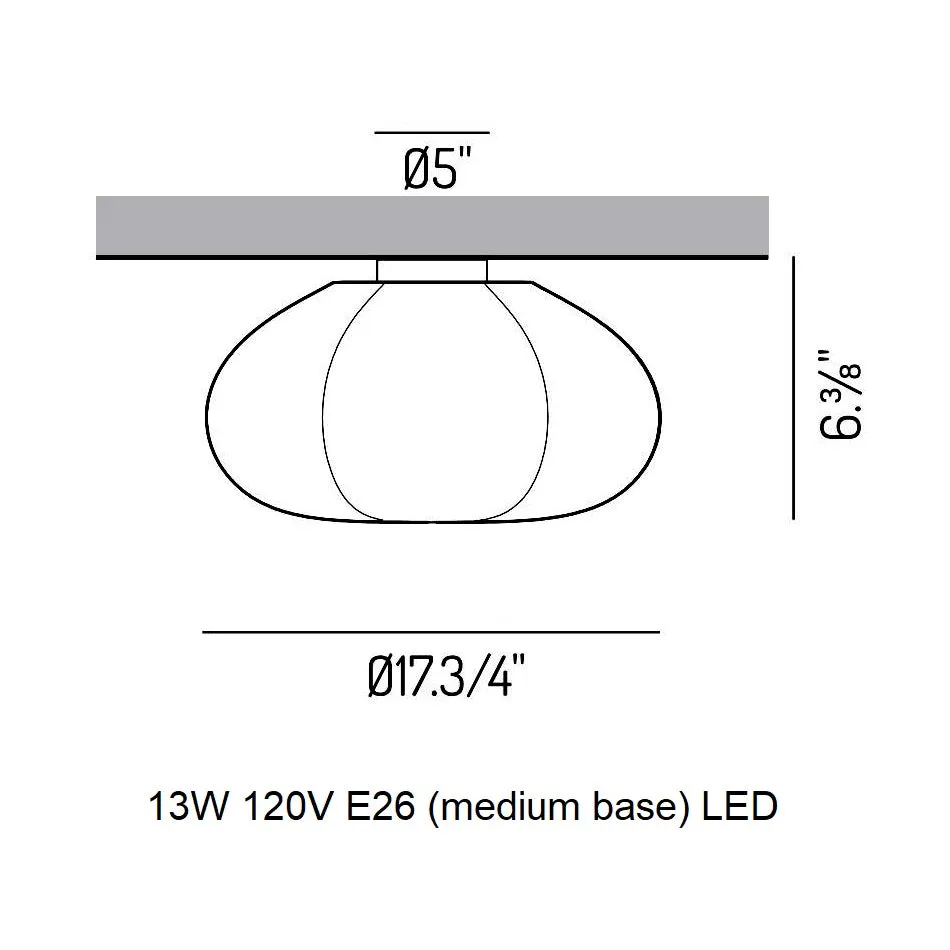 Swell Plafon Semi Flush Mount