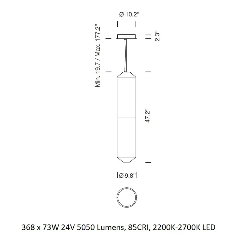 Tekio Vertical Pendant Light