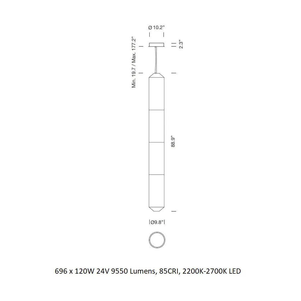 Tekio Vertical Pendant Light