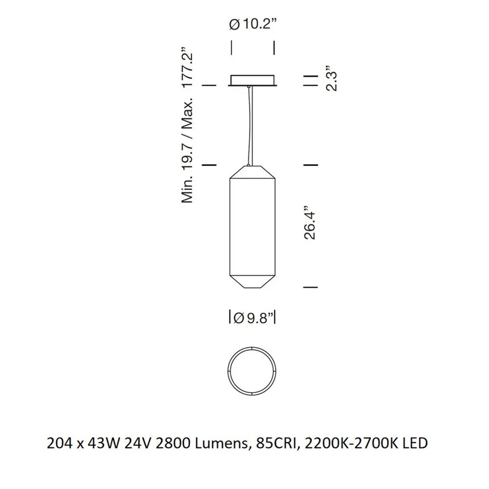 Tekio Vertical Pendant Light