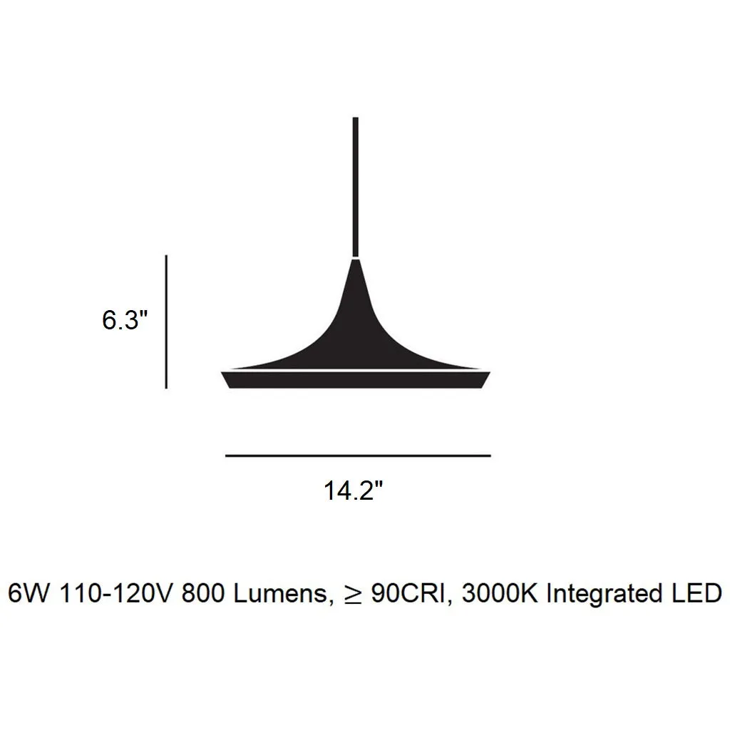 Unbeaten Wide LED Pendant Light