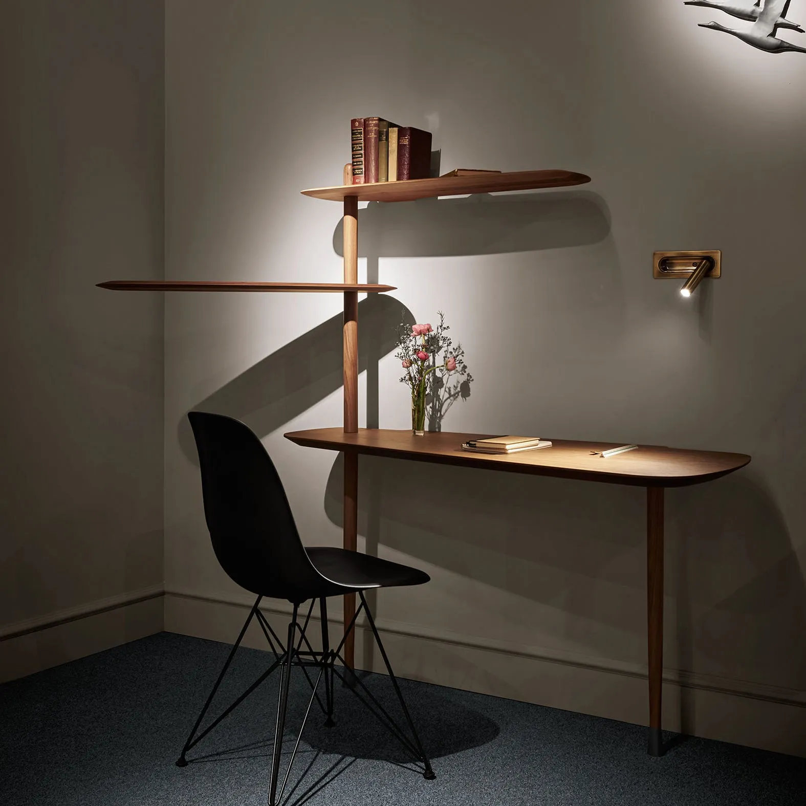 Unica Escritorio Desk in Natural Walnut Veneered