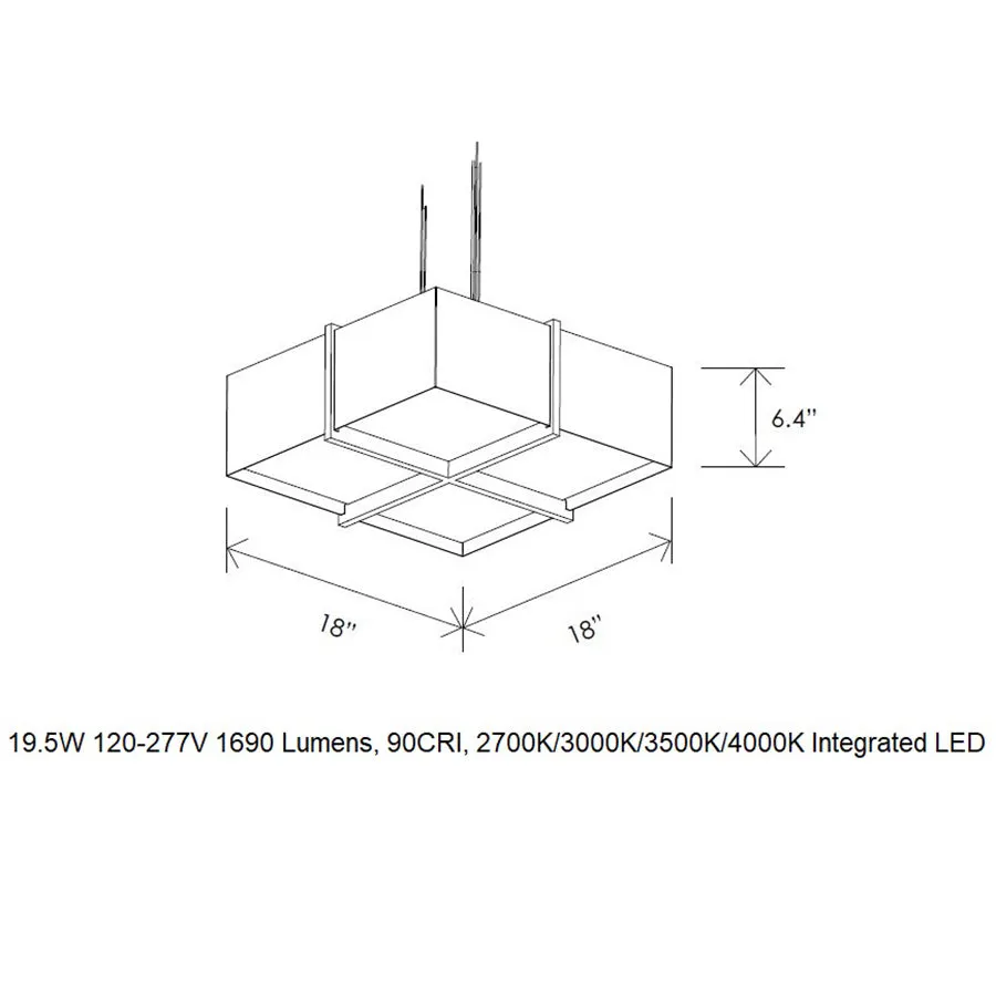 Veram 18 LED Pendant Light