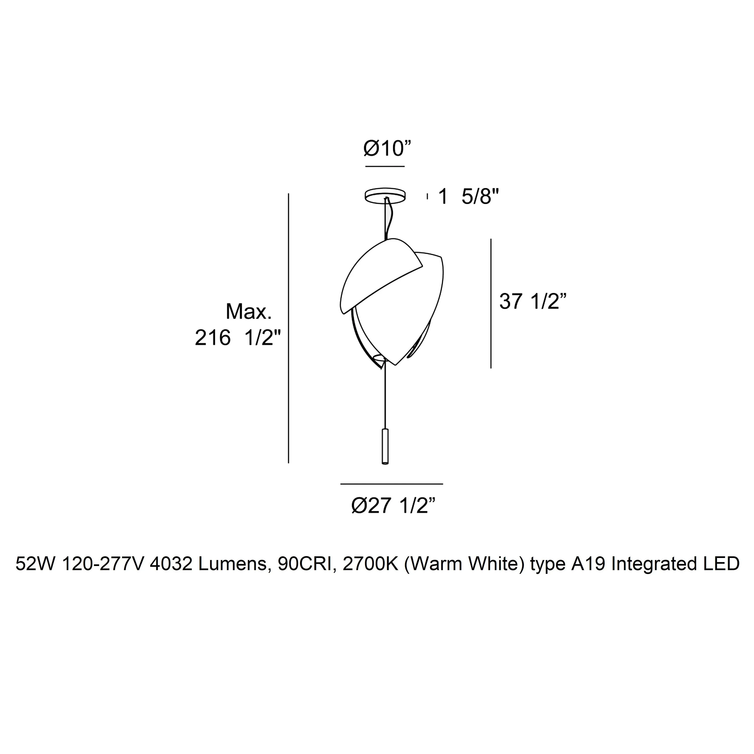 Voiles Pendant Light