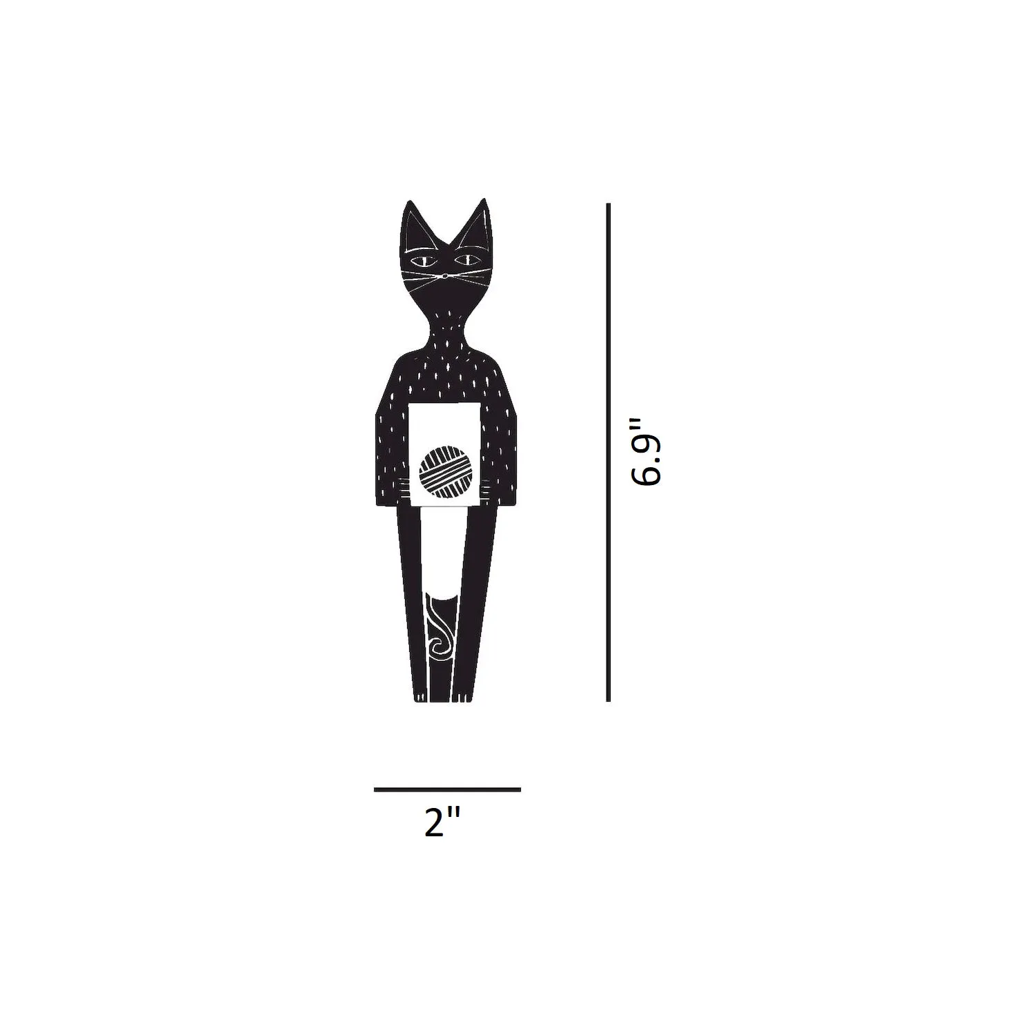 Wooden Doll Cat
