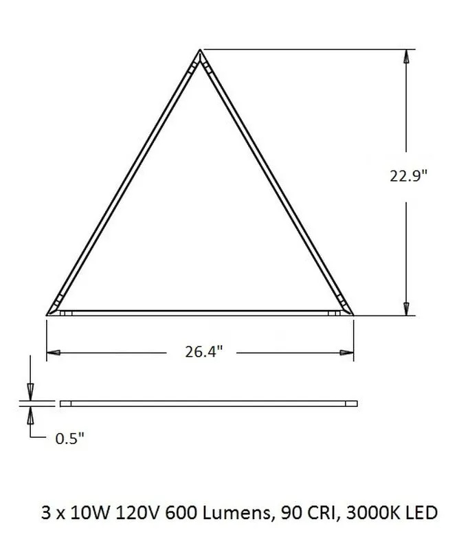 Z-Bar Triangle Pendant Light
