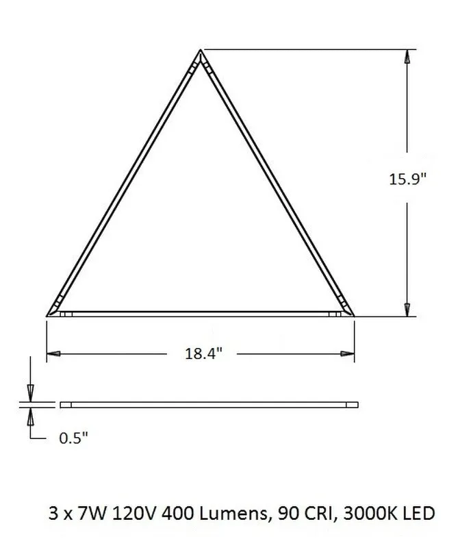Z-Bar Triangle Pendant Light